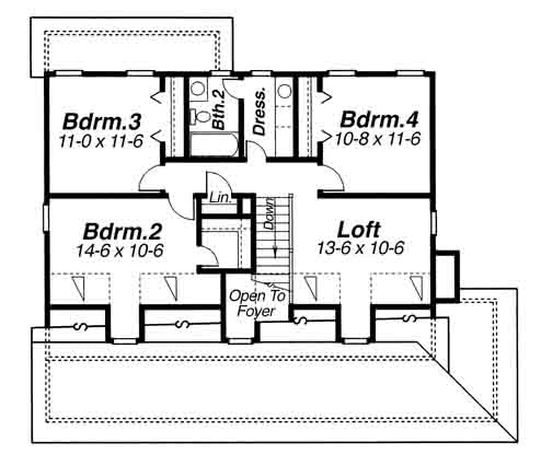 Second Floor image of FAIRFIELD House Plan